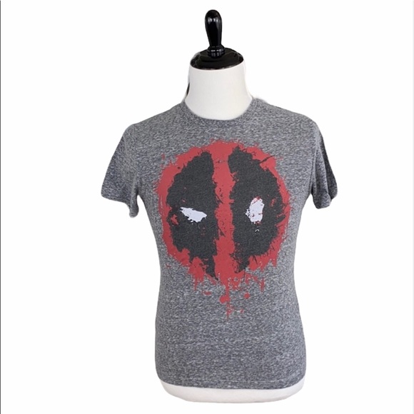 Marvel Deadpool Gray Short Sleeve Graphic Tee